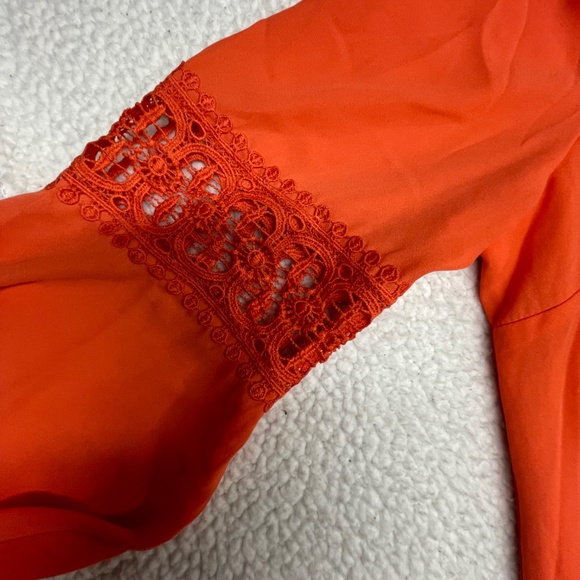 Women’s XL Almost Famous Orange Bell Sleeve Top - Picture 9 of 15